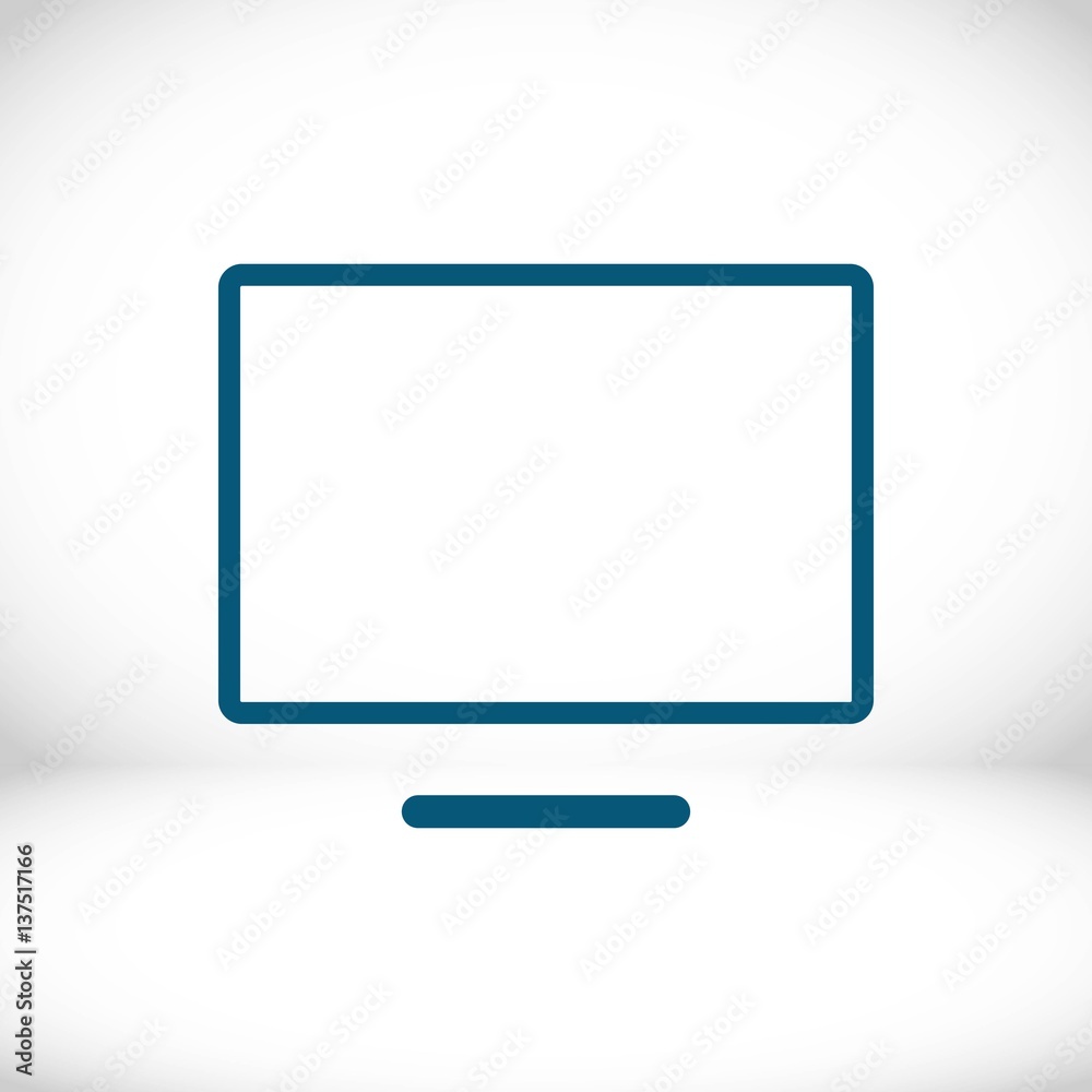 computer monitor icon stock vector illustration flat design computer monitor icon stock vector illustration flat design