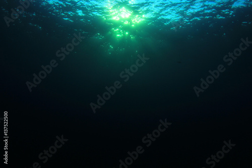 Fototapeta Naklejka Na Ścianę i Meble -  Underwater background in ocean