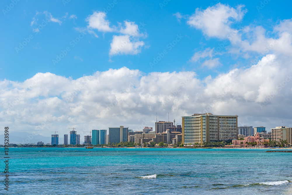 Honolulu on the summer at Hawaii