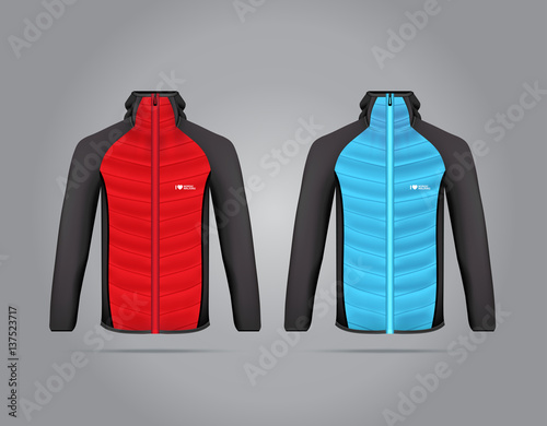 Vector illustration of winter sports jacket.