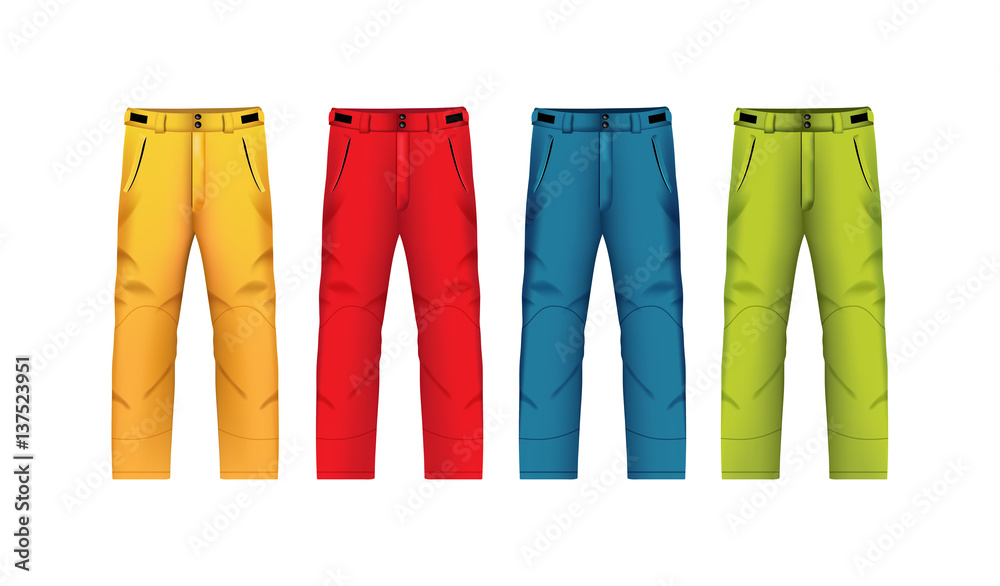 Vector illustration of winter trousers. Vector illustration of winter trousers.