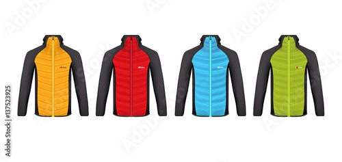 Vector illustration of winter sports jacket.