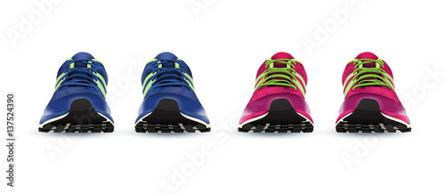Vector illustration of sport sneakers.