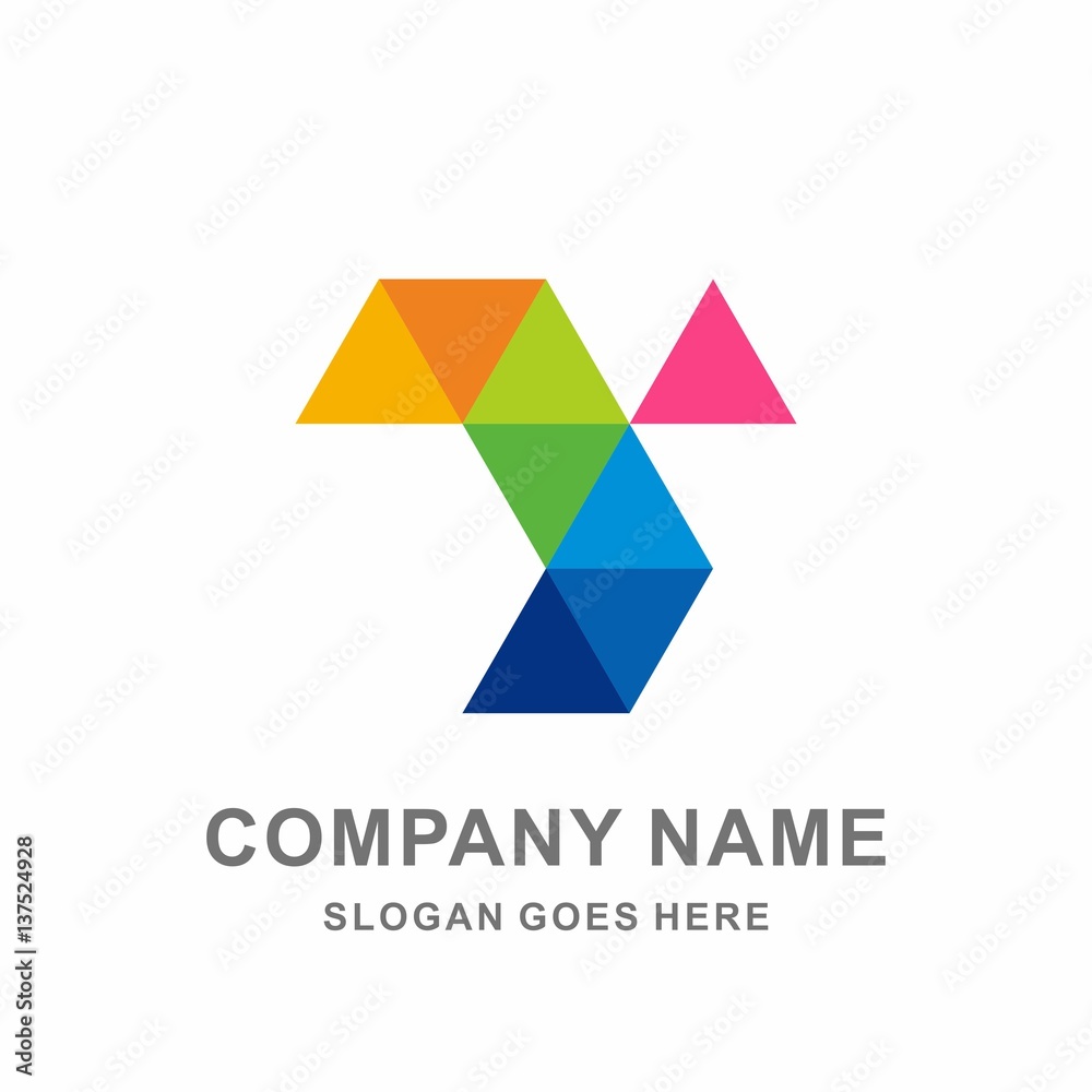 Geometric Triangle Bird Wings Arrow Architecture Interior Construction Business Company Stock Vector Logo Design Template 