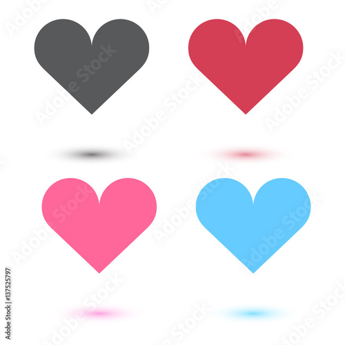 red, pink, blue and black h...
