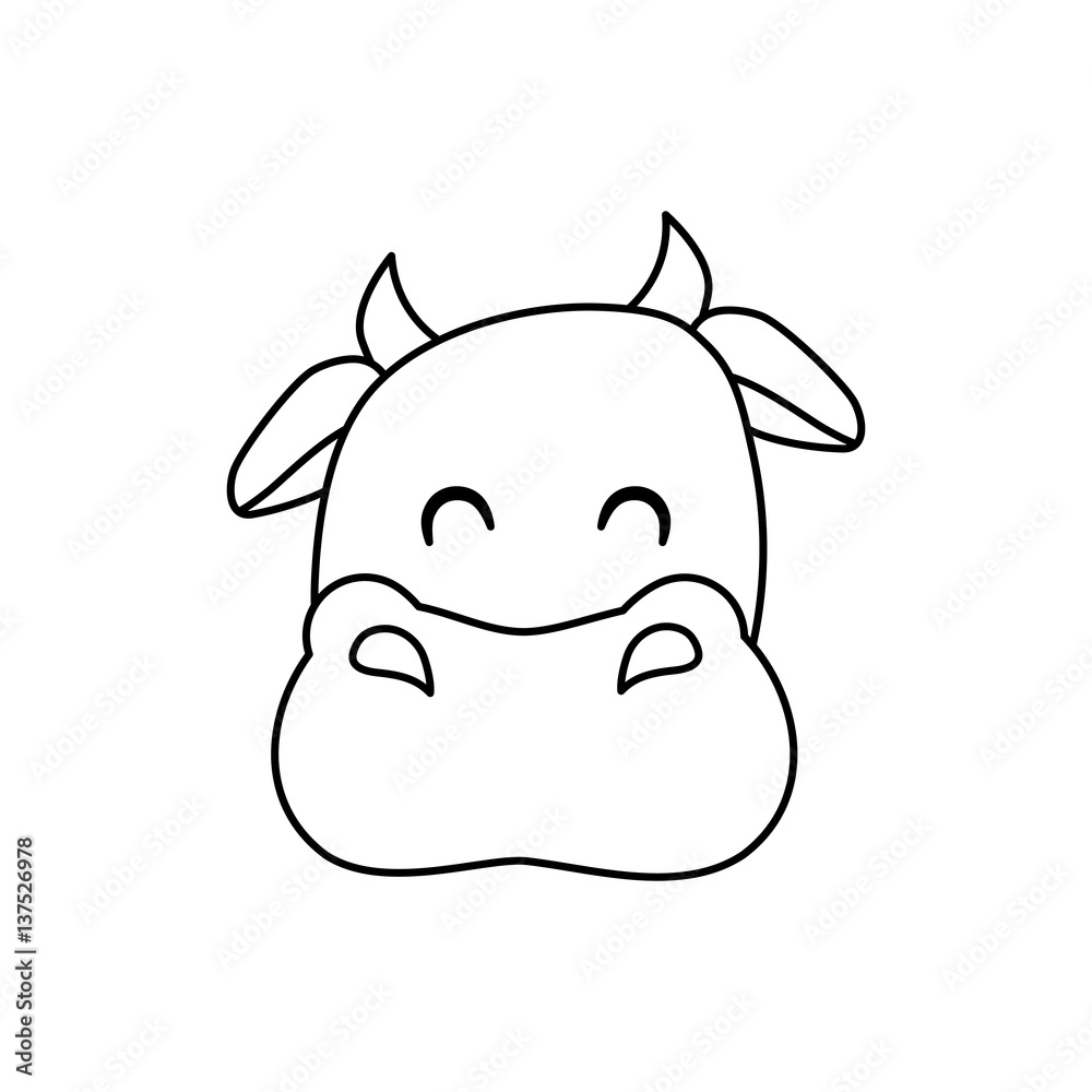 Cow farm animal icon vector illustration graphic design Cow farm animal icon vector illustration graphic design