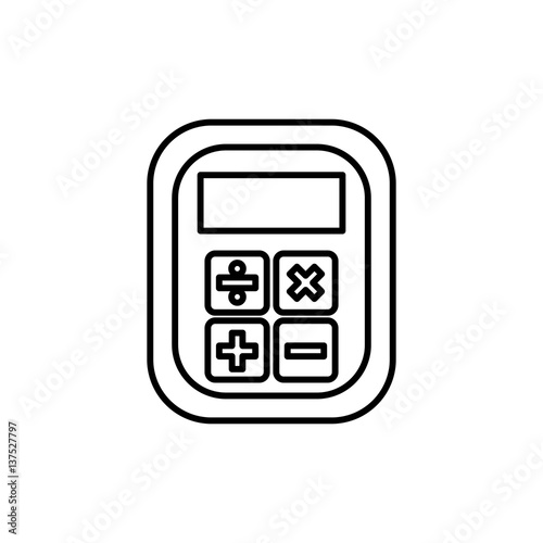 Calculator device isolated icon vector illustration graphic design