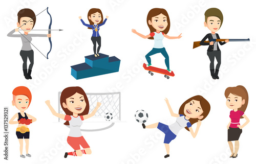 Vector set of sport characters.