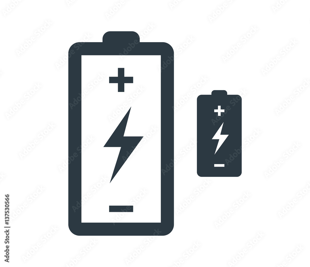 Battery with Flash Icon Design Battery with Flash Icon Design