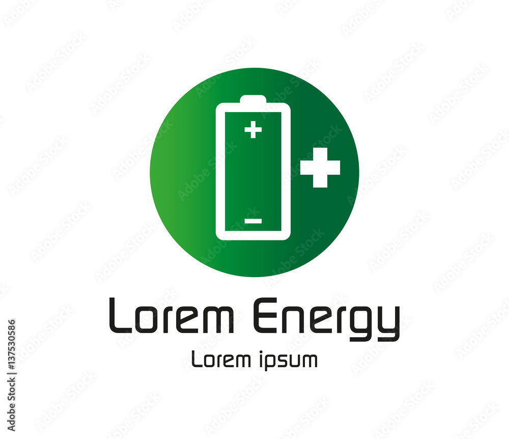 Battery with Red Plus Logo