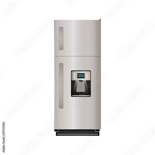 Fridge home appliance icon vector illustration graphic design