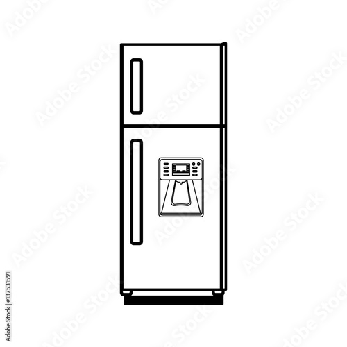 Fridge home appliance icon vector illustration graphic design