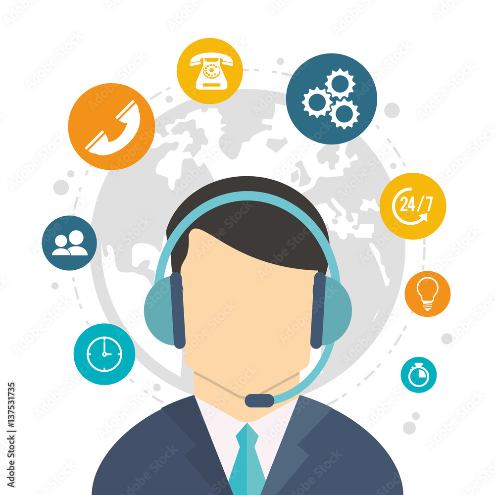 character call center world service vector illustration eps 10 character call center world service vector illustration eps 10