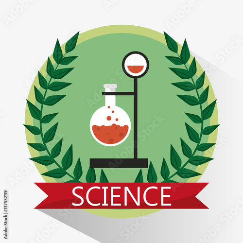 science laboratory beaker stamp vector illustration eps 10 photo