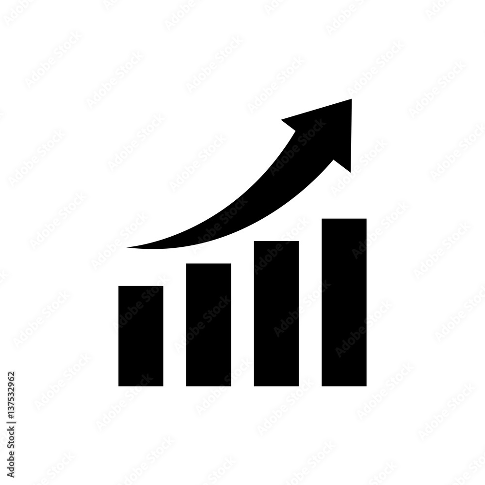 Financial growth symbol icon vector illustration graphic design
