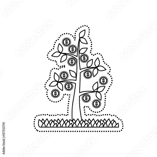 Plant of money icon vector illustration graphic design