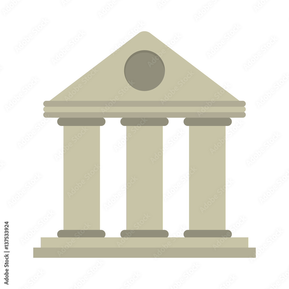 university building style temple vector illustration eps 10