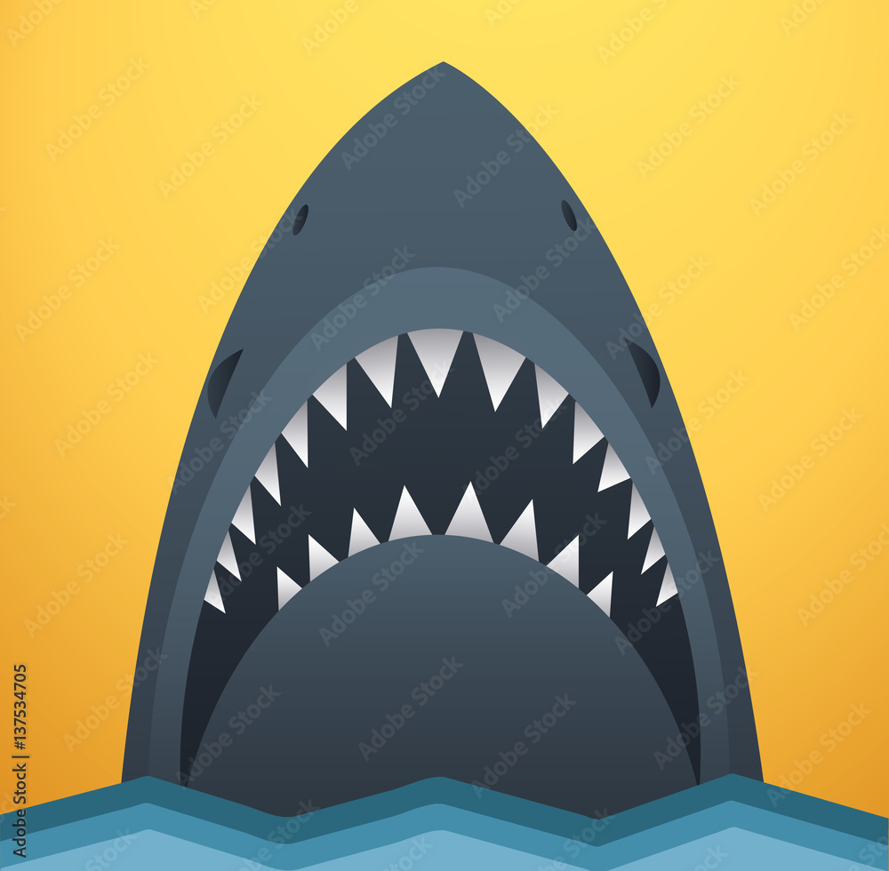Fototapeta premium Shark vector illustration