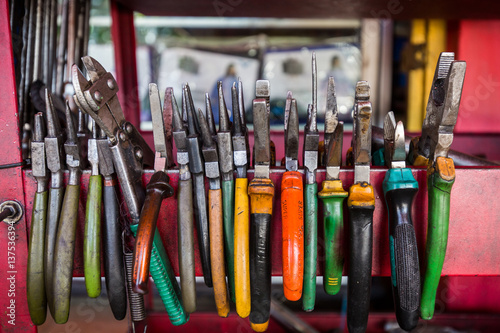 Assortment of pliers 