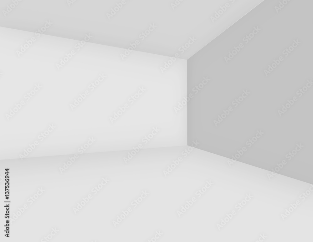 Empty room interior white background. 3d rendering.