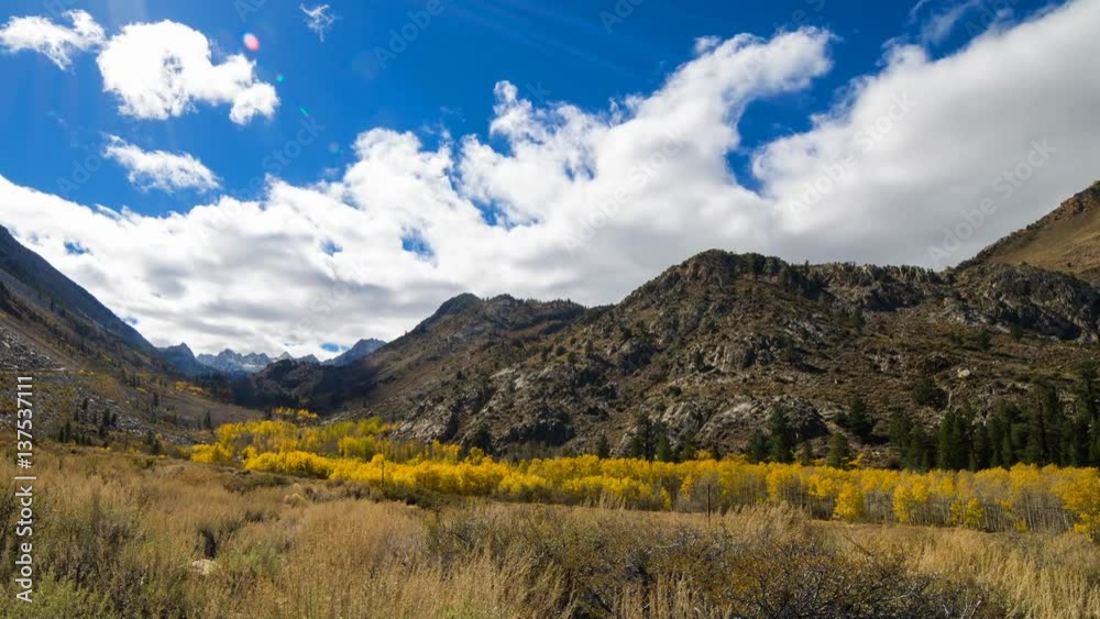 Timelapse of Fall Foliage along Creek in Eastern Sierra -Zoom Out- Timelapse of Fall Foliage along Creek in Eastern Sierra -Zoom Out-