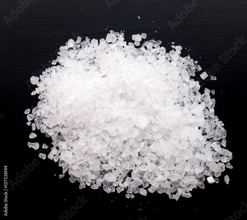 Photography salt on black