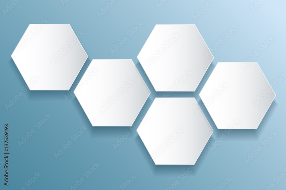 abstract blue bee hive hexagon and space background