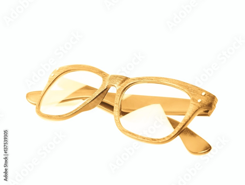 Pair of optical glasses isolated