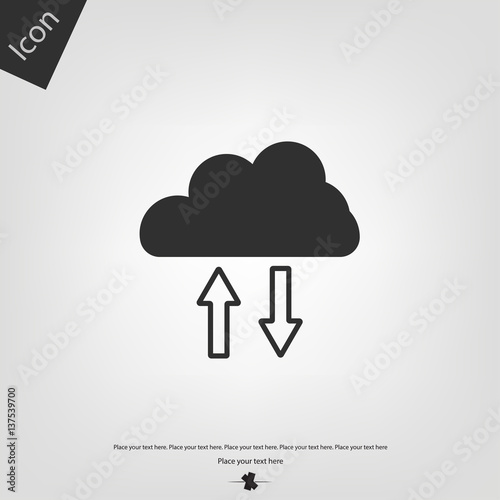 Cloud data vector icon