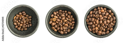 Heap of Roasted Coffee Beans Isolated