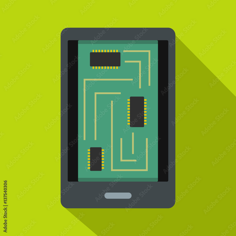 Phone innards icon, flat style Phone innards icon, flat style