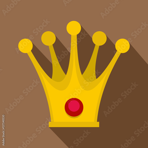 Crown icon, flat style