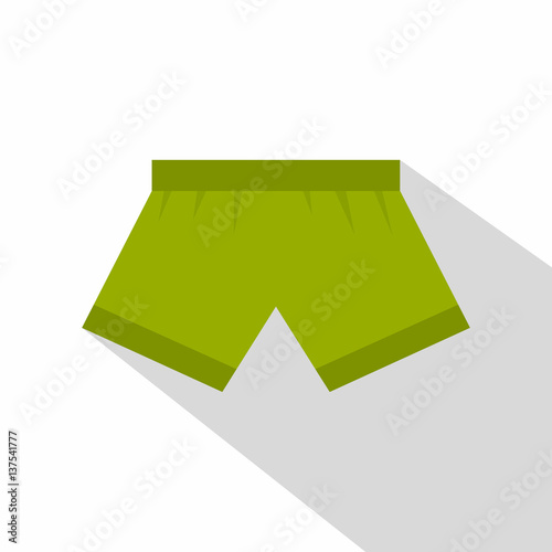 Green man boxer briefs icon, flat style
