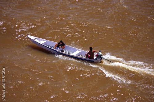 Small boat at Amazon River