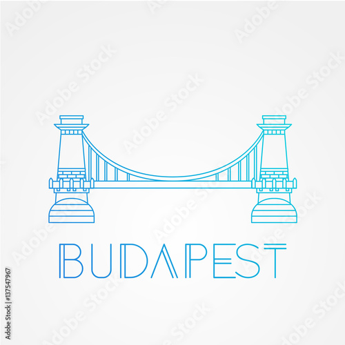 Chain Bridge. The symbol of Budapest, Hungary.