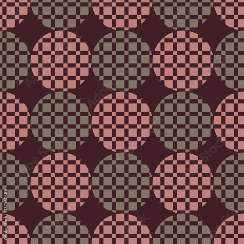 The pattern of circles and squares