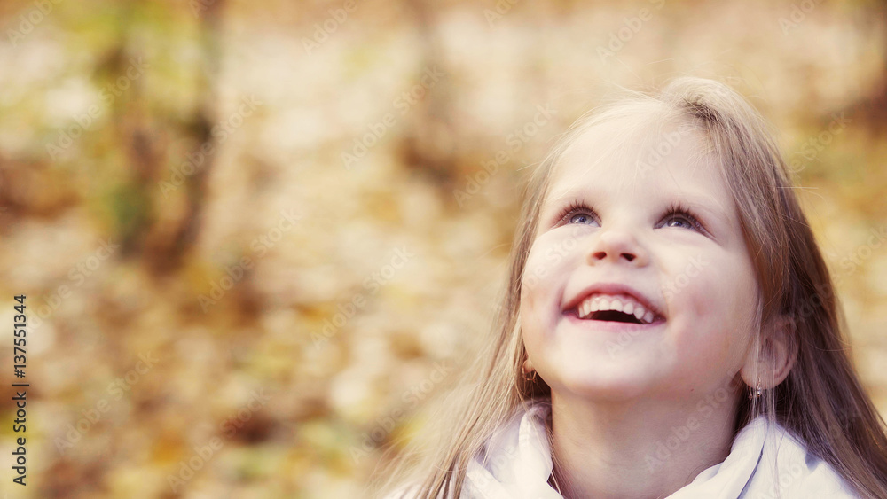 Smiling girl in a spring day for a walk Smiling girl in a spring day for a walk