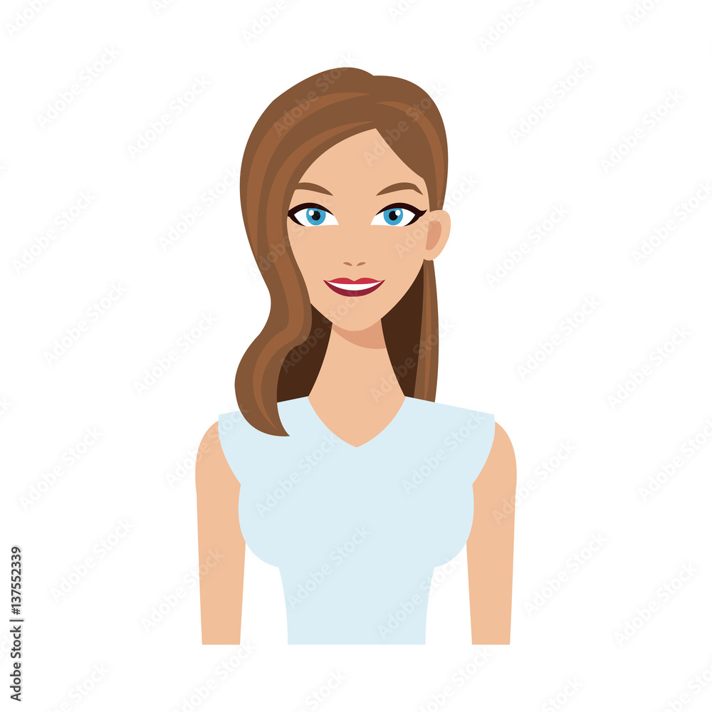 woman cartoon icon over white background. colorful design. vector illustration woman cartoon icon over white background. colorful design. vector illustration