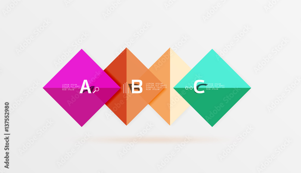 Vector square banner