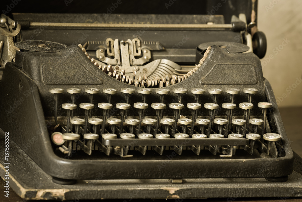 Dusty vintage typewriter