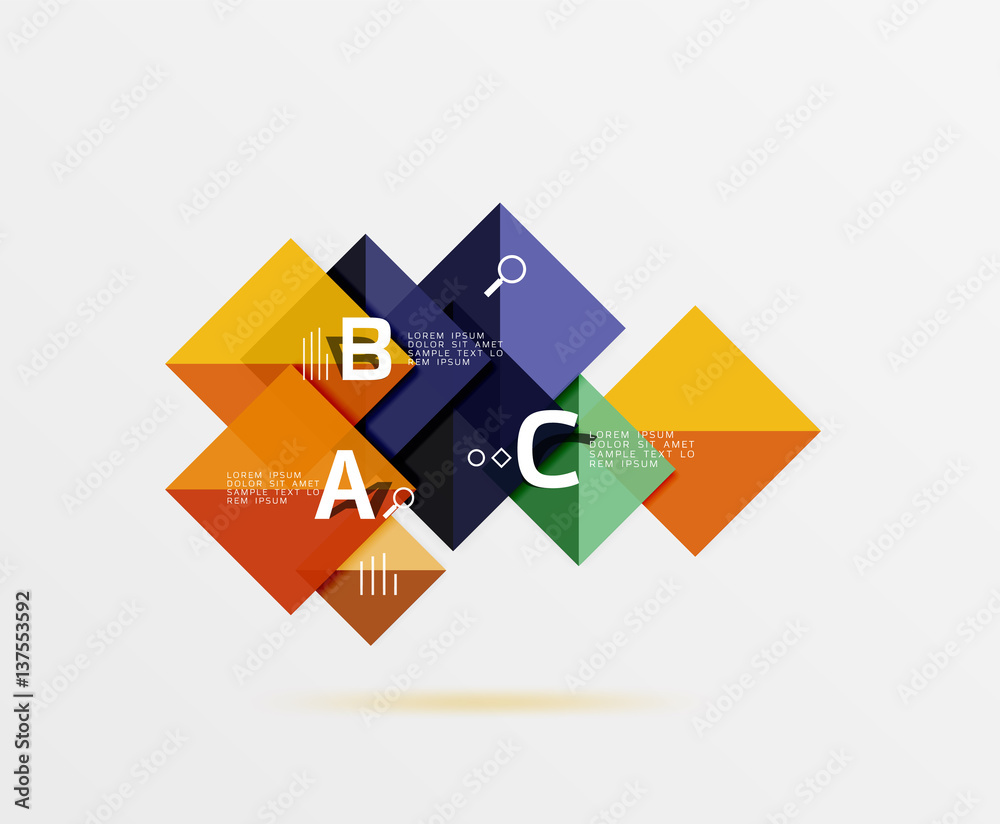 Geometric abstract background with option infographic Geometric abstract background with option infographic