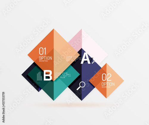 Geometric abstract background with option infographic