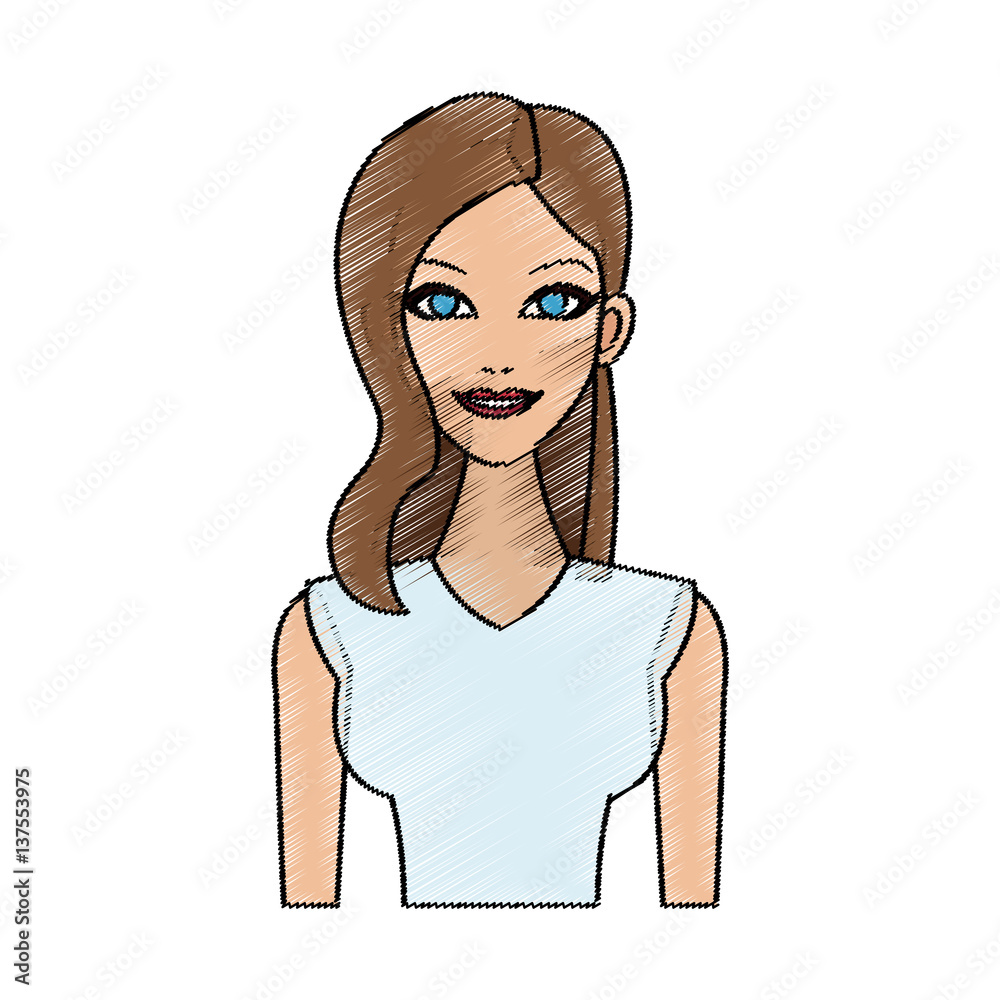 woman cartoon icon over white background. colorful design. vector illustration woman cartoon icon over white background. colorful design. vector illustration