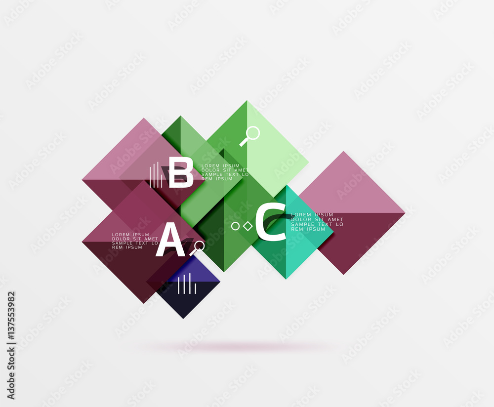 Geometric abstract background with option infographic Geometric abstract background with option infographic