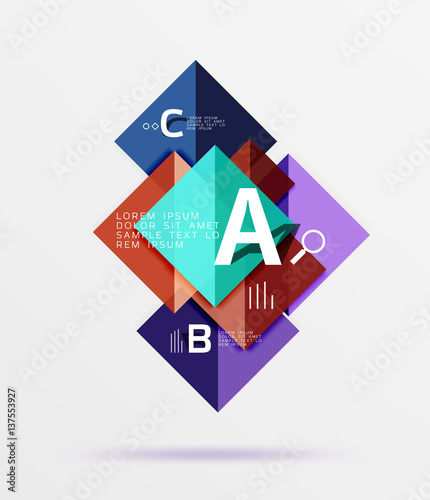 Free Download Geometric abstract background with option infographic - GFXLoad
