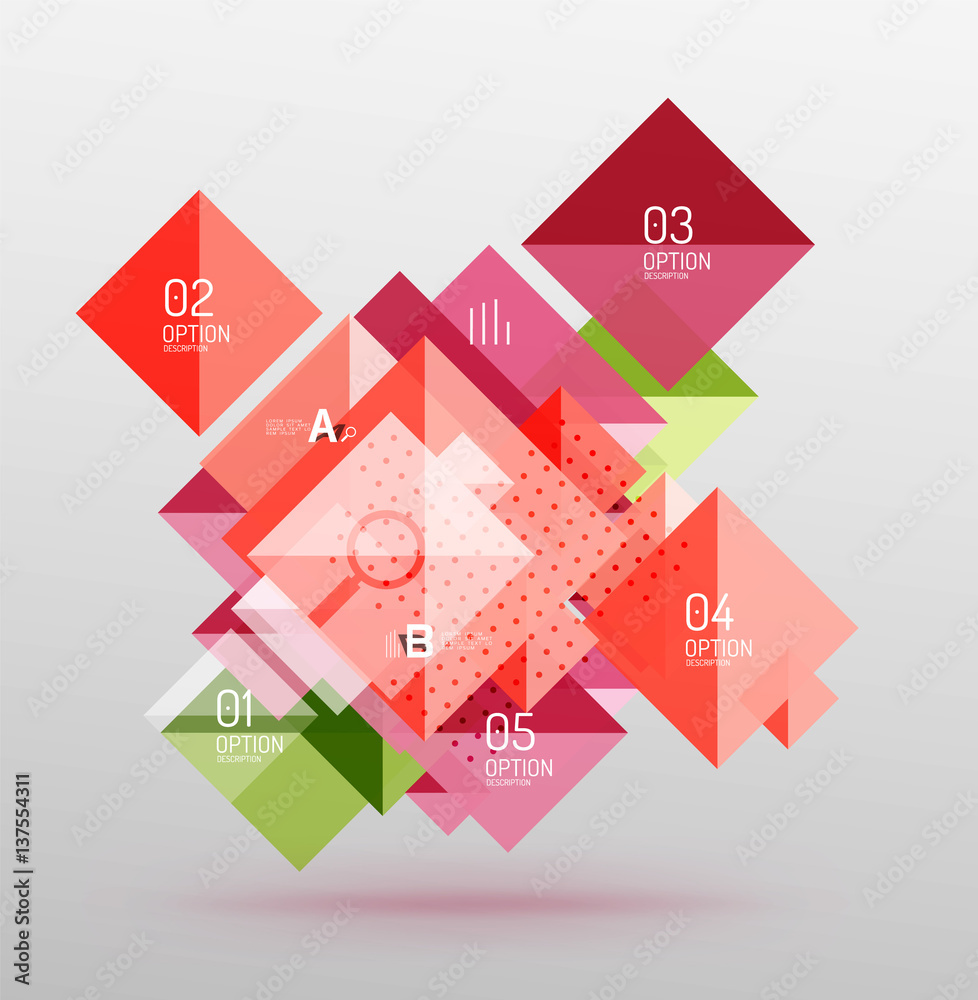 Repetition of overlapping color squares Repetition of overlapping color squares