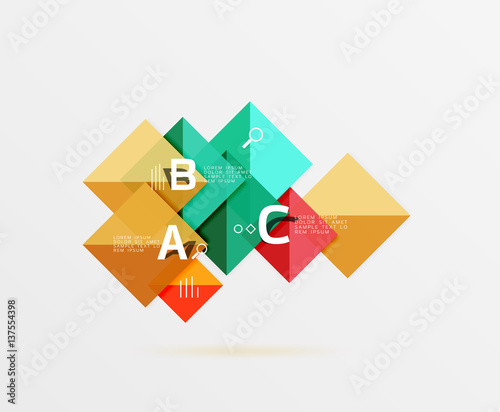 Geometric square and triangle template