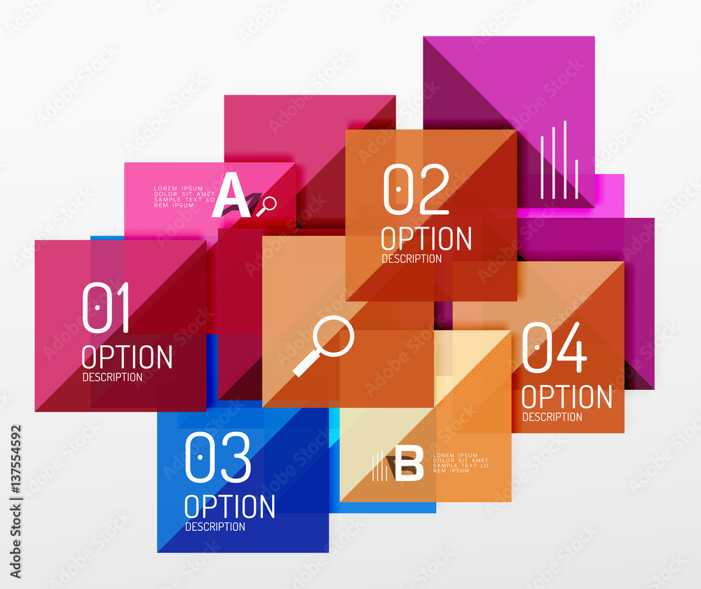 Repetition of overlapping color squares Repetition of overlapping color squares