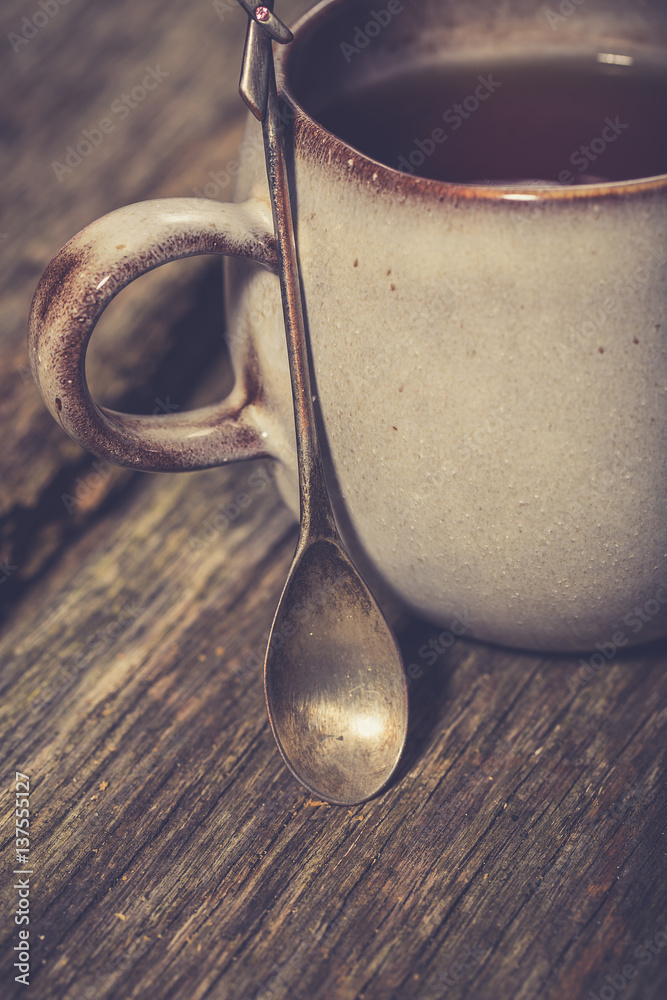 Hot winter tea with spices