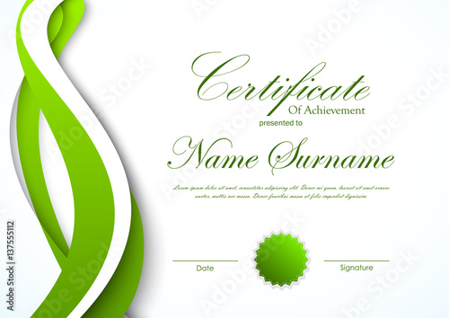 Certificate of achievement template